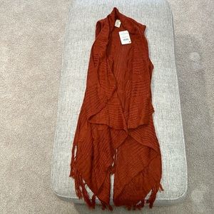 Rust colored sweater vest